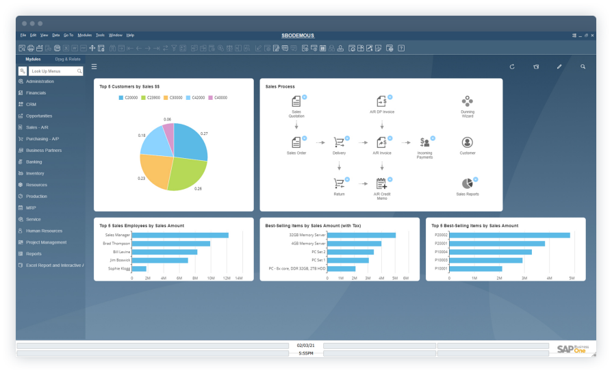 Características SAP Business One

