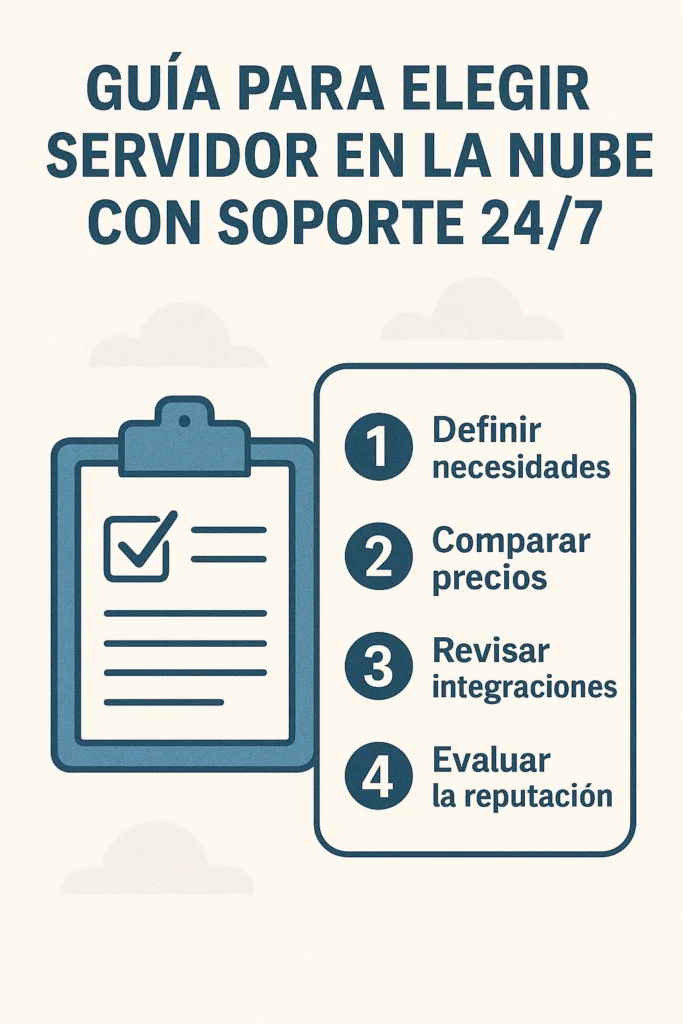 guía para elegir servidor en la nube con soporte 24/7