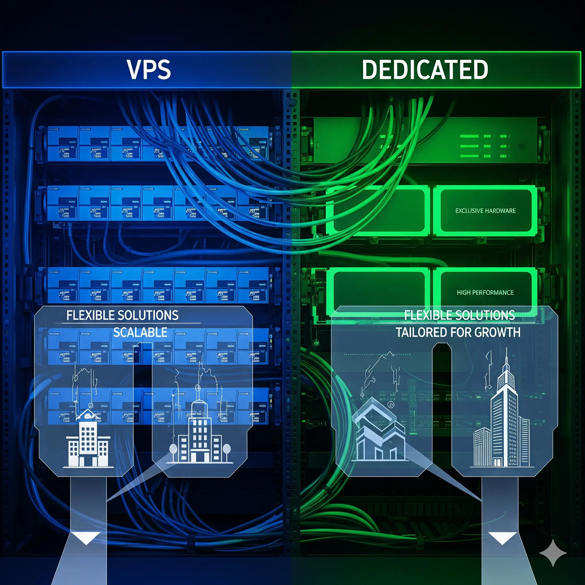 Servidores VPS virtuales y dedicados para páginas web