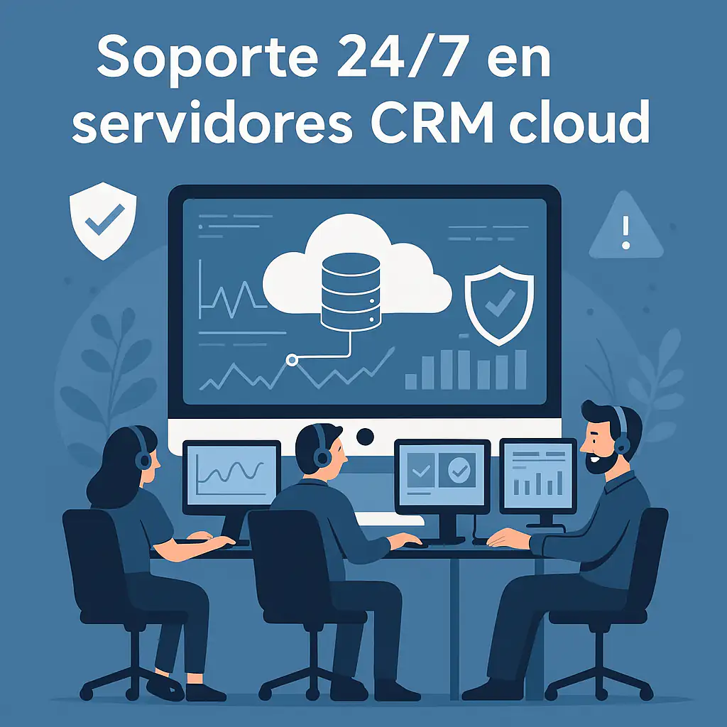 Soporte 24/7 en servidores CRM cloud