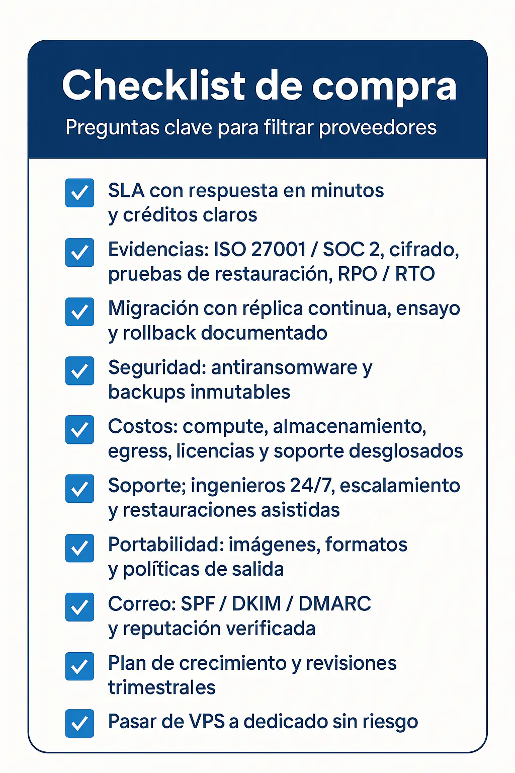 qué preguntar antes de comprar un servidor dedicado cloud