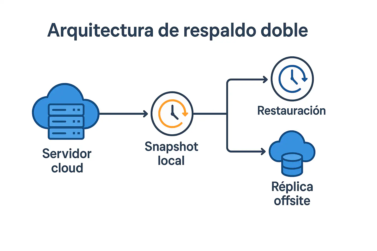 servidor cloud con respaldo doble