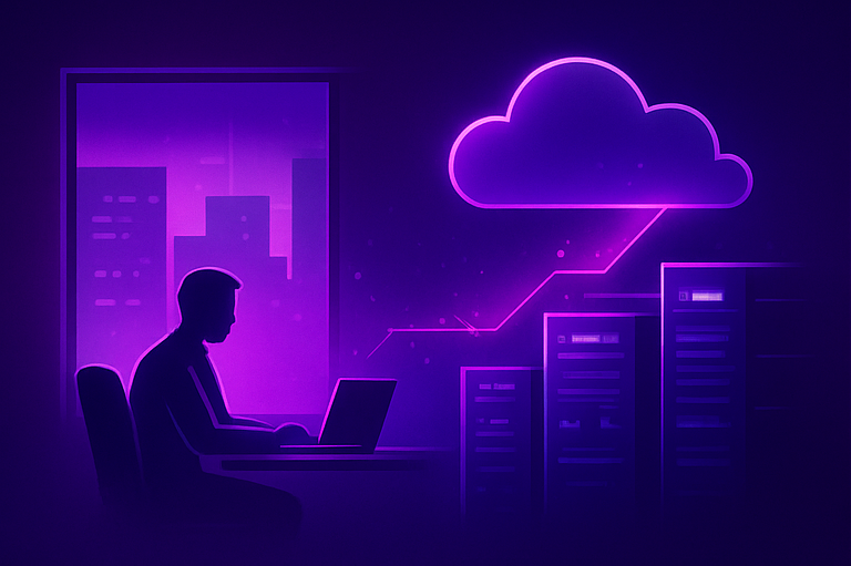 Transformación digital de una empresa tradicional hacia una plataforma para ejecutar sistemas Windows empresariales en línea, con conexión a la nube.