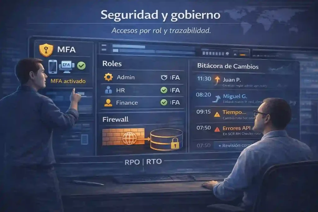 Panel de seguridad y gobierno de accesos