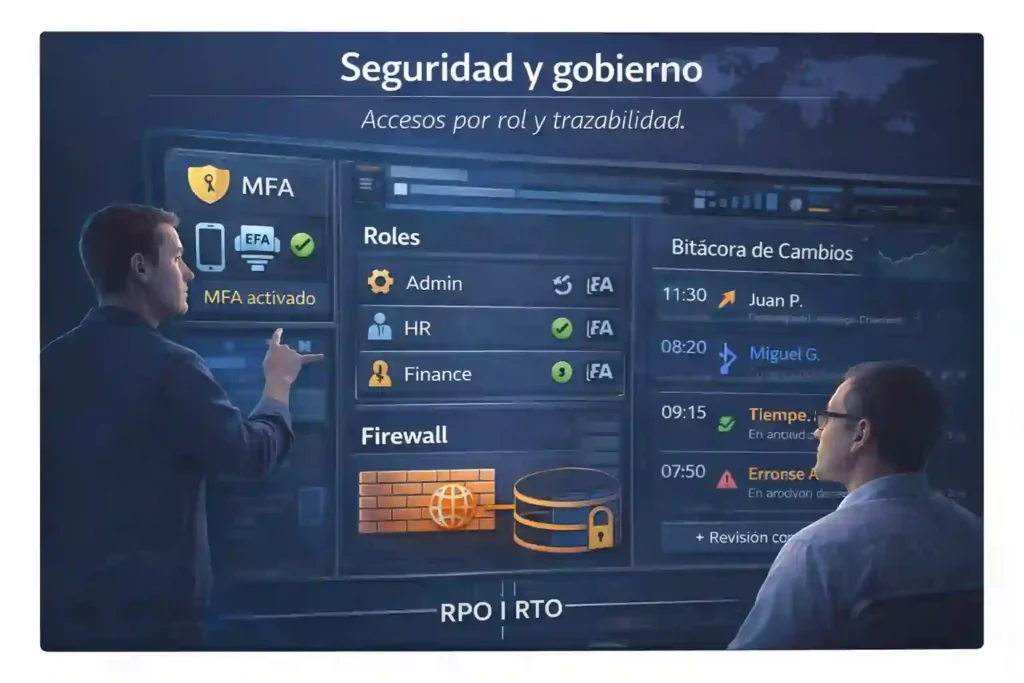 Panel de seguridad y gobierno de accesos