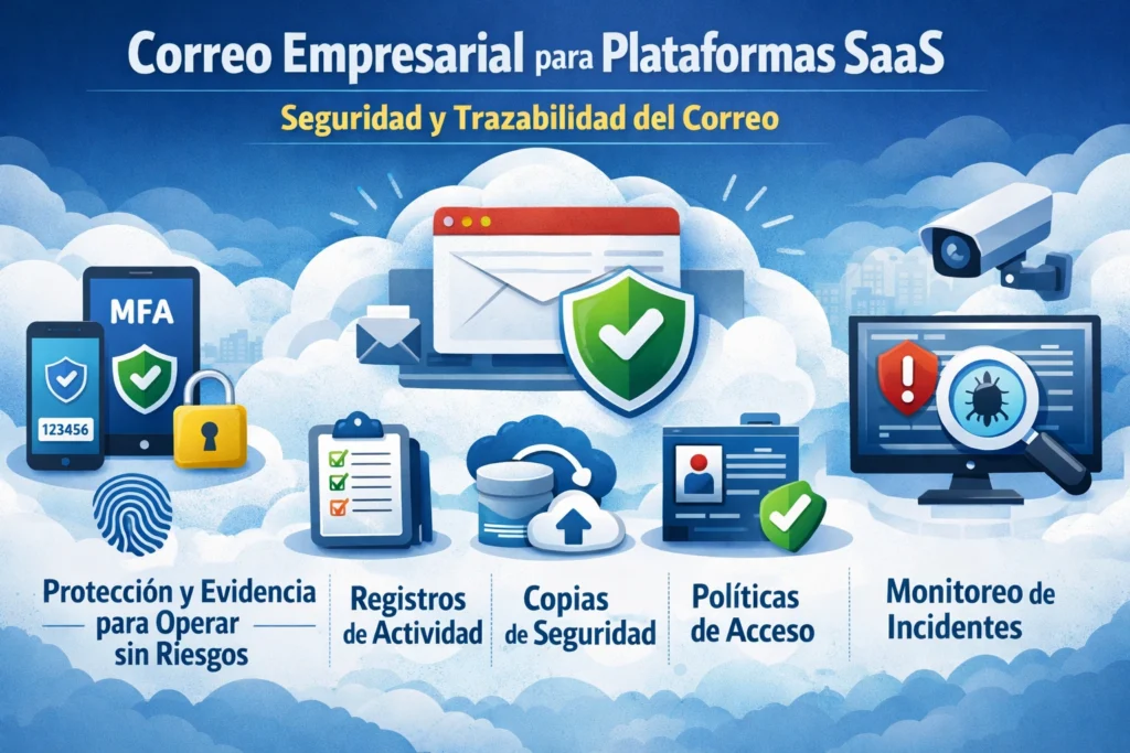 servicio de correo empresarial para plataformas SaaS con seguridad, respaldo y trazabilidad