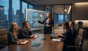Especialista asesorando una migración empresarial hacia la nube